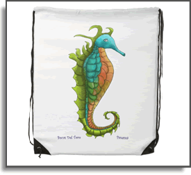 Seahorse Bocas Del Toro Panama - Island Art by Yotigo Backpack